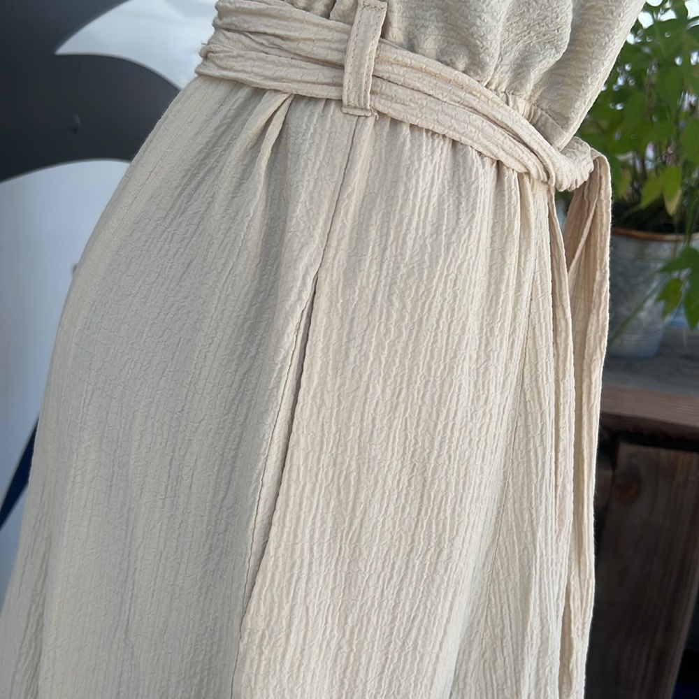 Calvin Kline NWOT Flowy Long sleeve button up Midi dress has pockets V-neck sz 8 - Picture 4 of 7